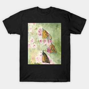 3 Monarch Butterflies T-Shirt